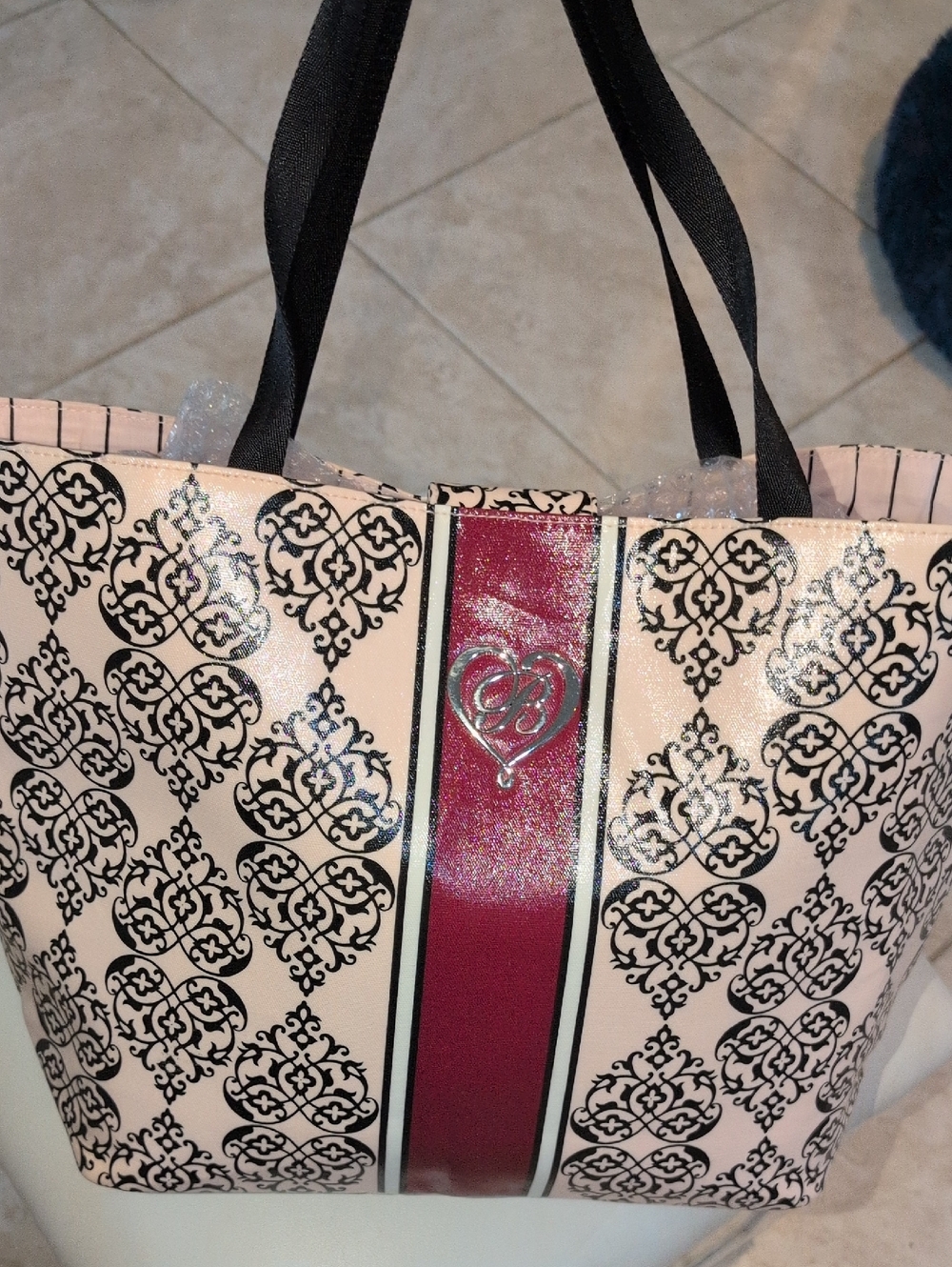 Brighton "My Sweet Valentine" Coated Canvas Tote Bag